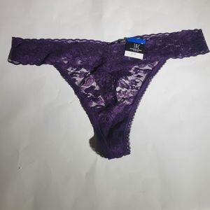 INC Lace Thong Underwear Lingerie Purple Dynasty